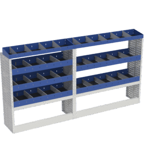 1. Geleverd voor bedrijfswagens in nissen en werkbanken voor optimale organisatie en opslag.