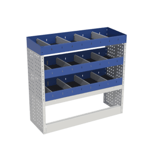 Veilig, duurzame bedrijfswagen werkbank met opbergvakken en bergingsystemen voor zakelijke toepassingen.