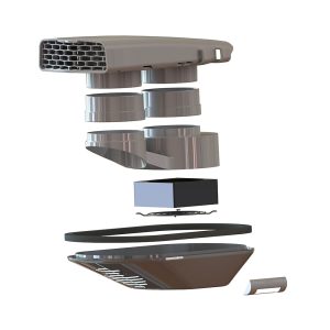 Uitgebreide constructie van bedrijfswageninrichting met diverse modules voor optimale inrichting en opslag in bedrijfswagens. Perfect voor vakmannen die op zoek zijn naar maatwerk oplossingen.